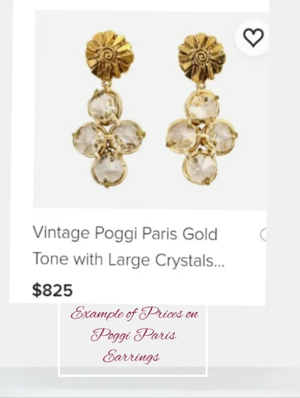 Vintage POGGI PARIS Couture Beaded Earrings